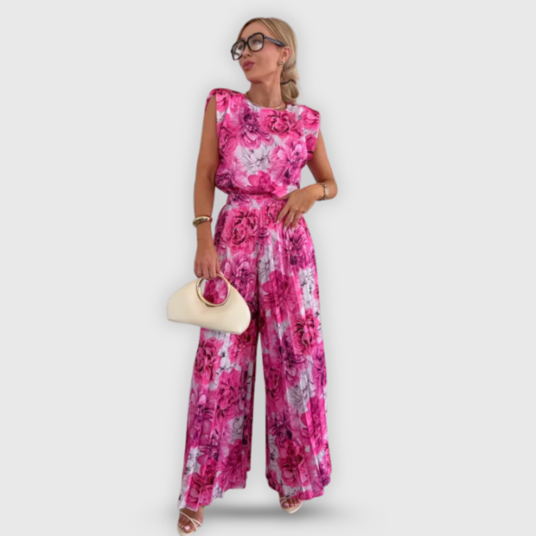 Wanda | Plissé-Jumpsuit mit Premium-Finish