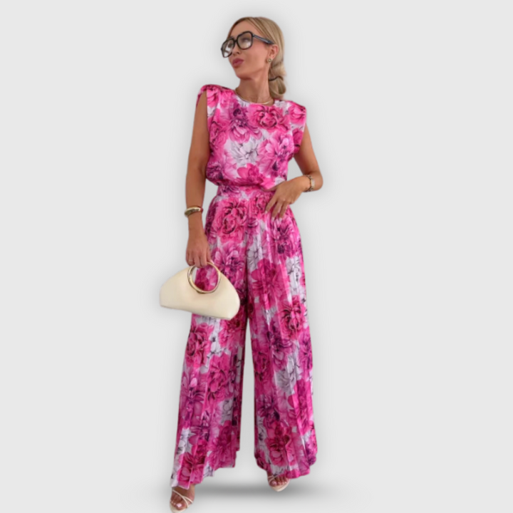 Wanda | Plissé-Jumpsuit mit Premium-Finish