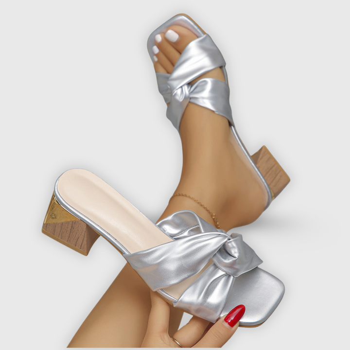 Alba | Premium-Sandalette aus Satin Handgefertigt