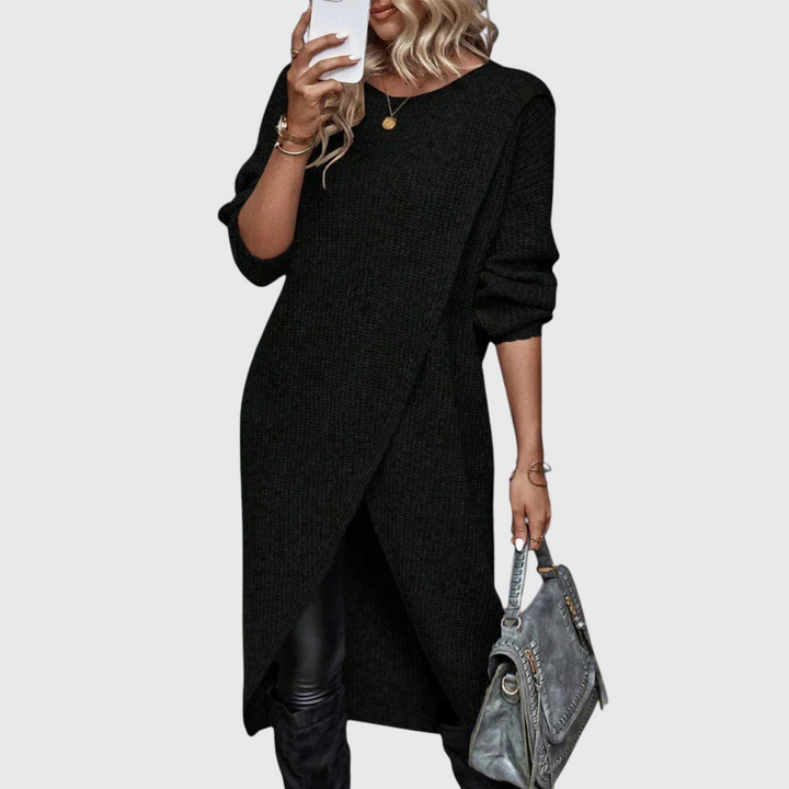 Arabella | Eleganter asymmetrischer Strickblazer