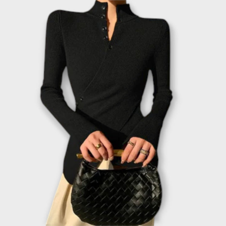 Michiko – Eleganter Slim Fit Strickpullover