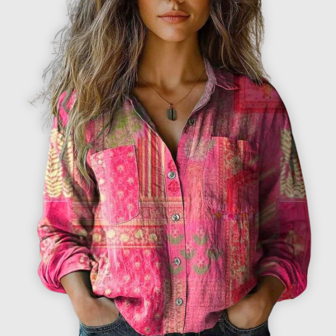 Nadia | Premium Handgefertigte Vintage-Bluse