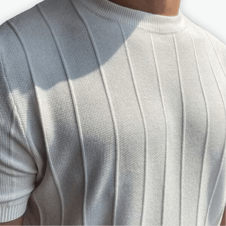 Elia | Geripptes Premium-Shirt Handgenäht