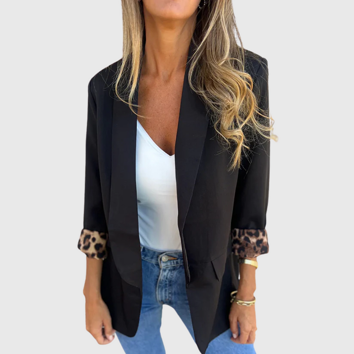 Rozalinda | Eleganter Blazer mit Leopardenfutter