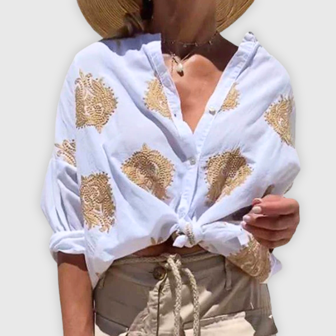 Marzia | Handgefertigte Bluse – leicht und elegant