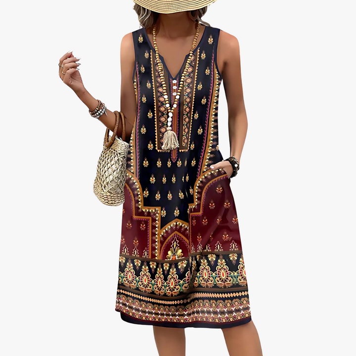 Mira | Vintage-Kleid mit hochwertigem Ethno-Print