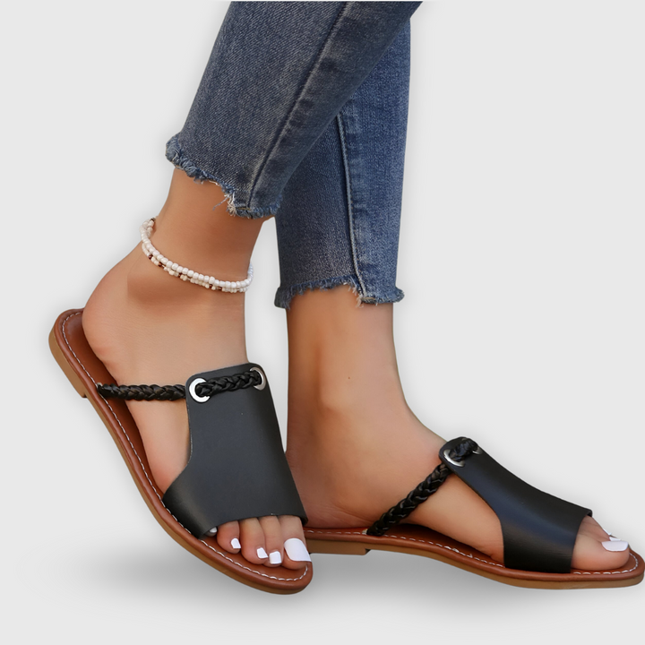 Genny | Soft Glide Sandalen mit Flechtoptik