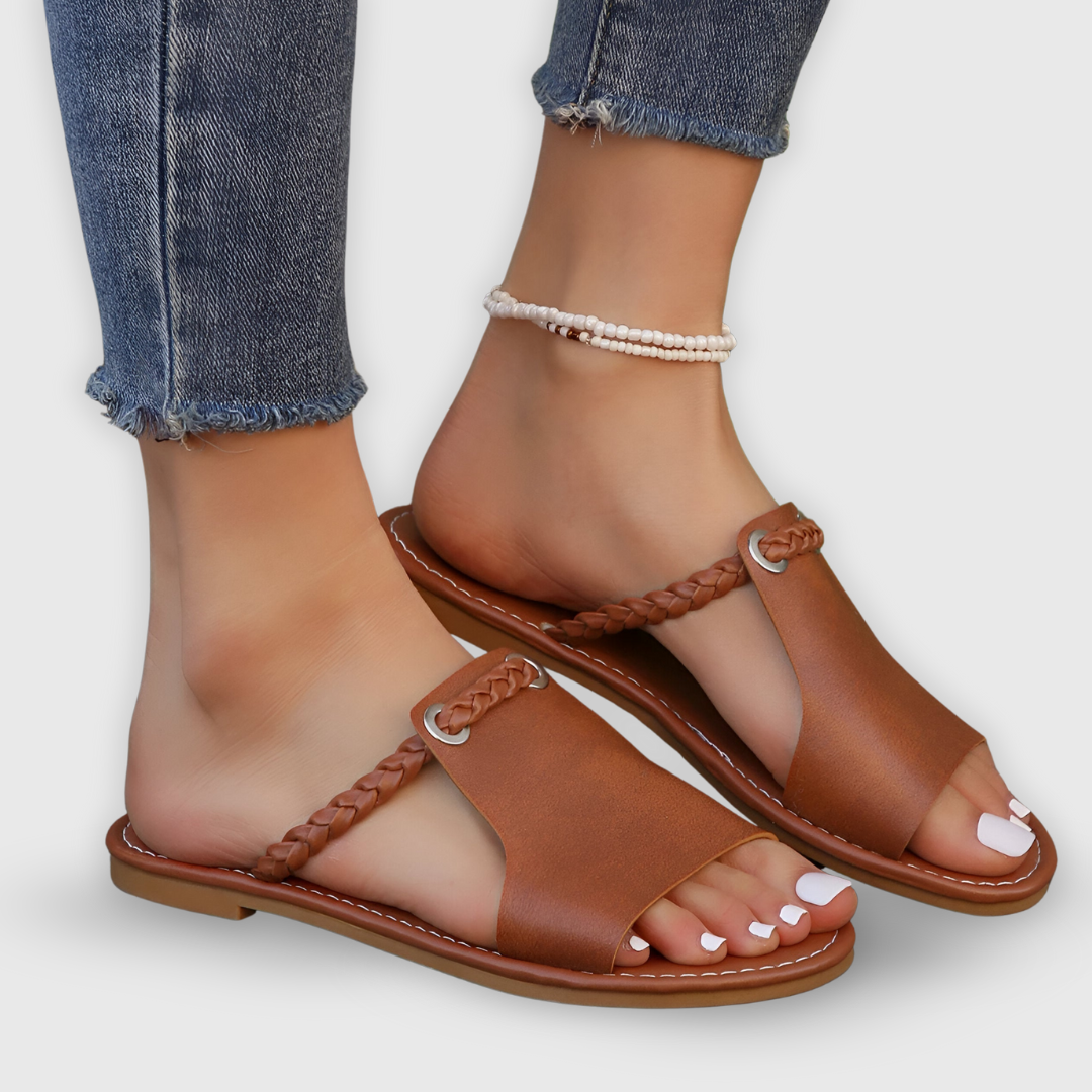 Genny | Soft Glide Sandalen mit Flechtoptik