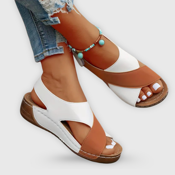 Nena | Handgefertigte Sommer-Sandale mit Kreuzband