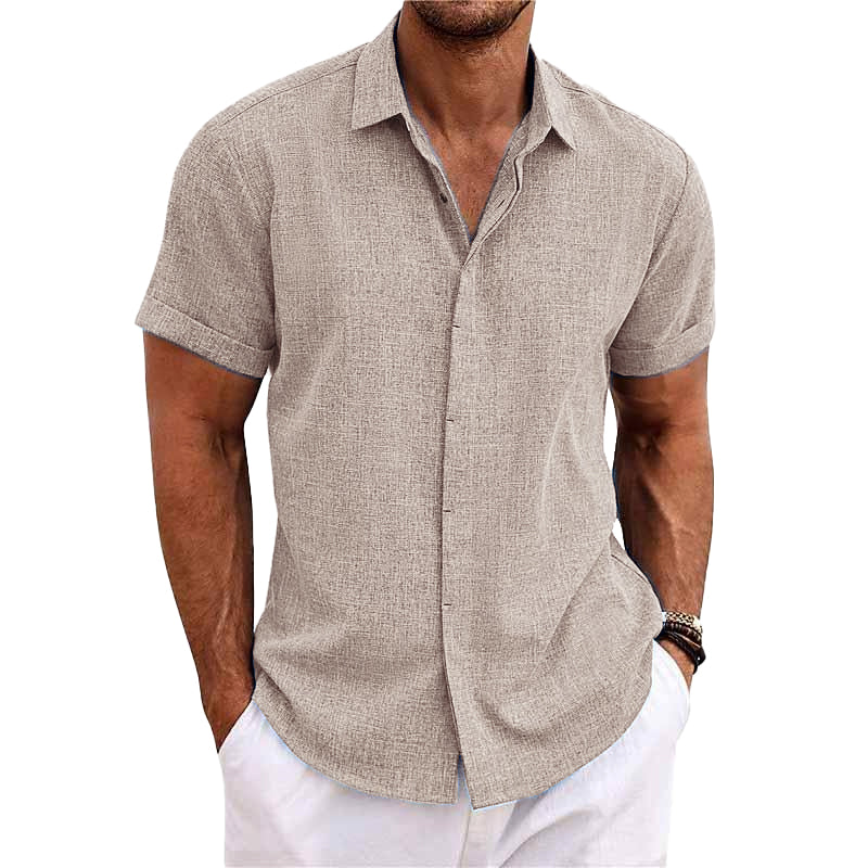 Herren Sommer-Leinenhemd mit Kurzarm