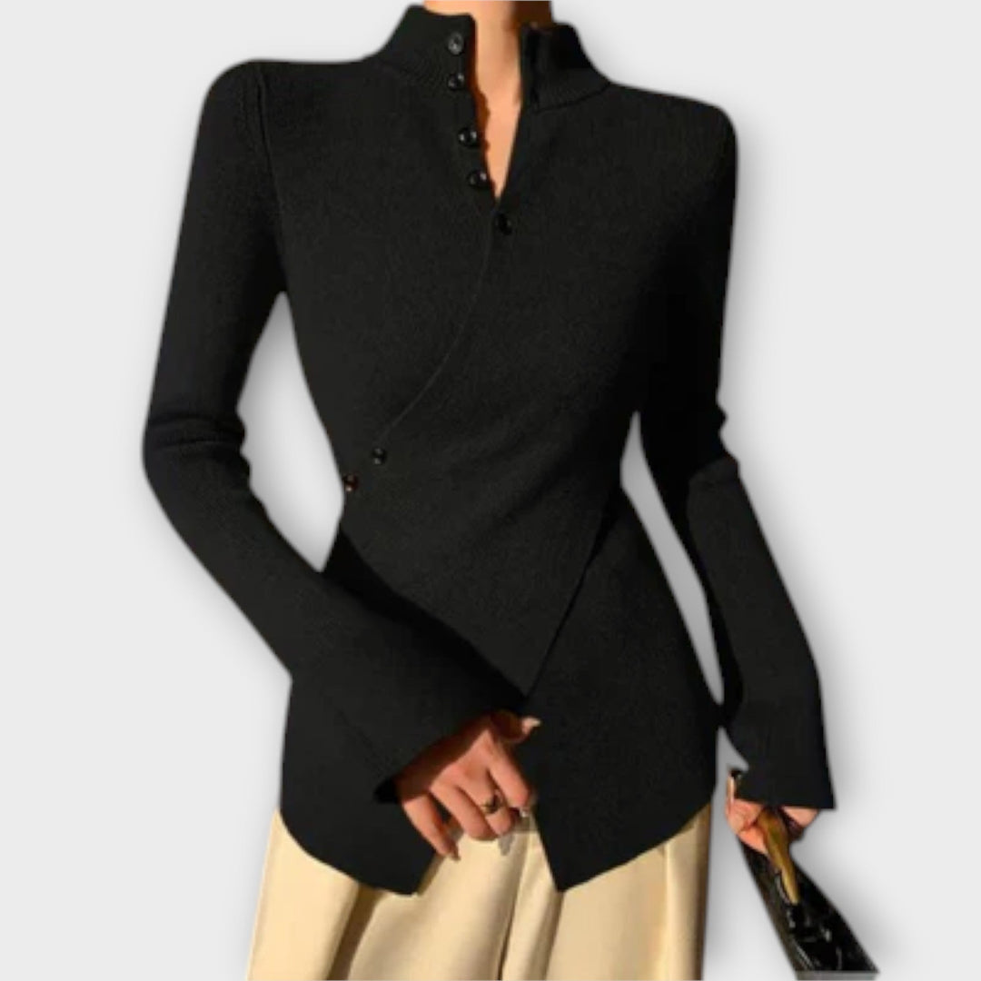 Michiko – Eleganter Slim Fit Strickpullover