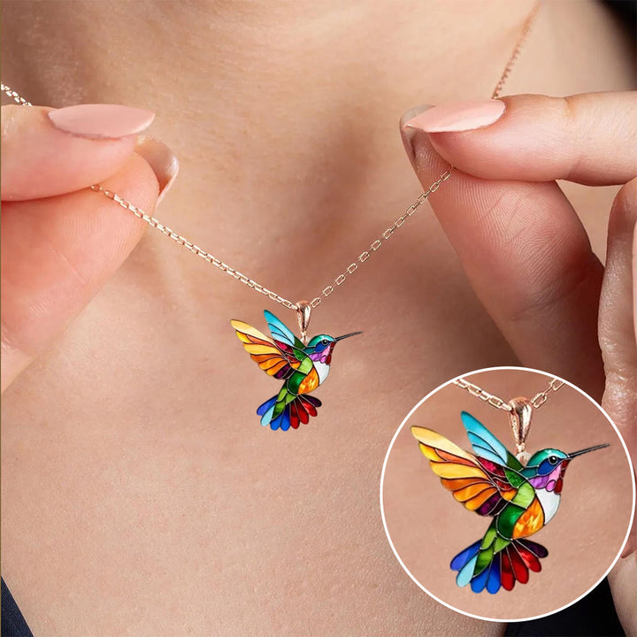 Aurora | Halskette mit handgefertigtem Kolibri-Design