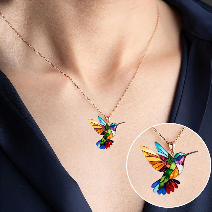 Aurora | Halskette mit handgefertigtem Kolibri-Design