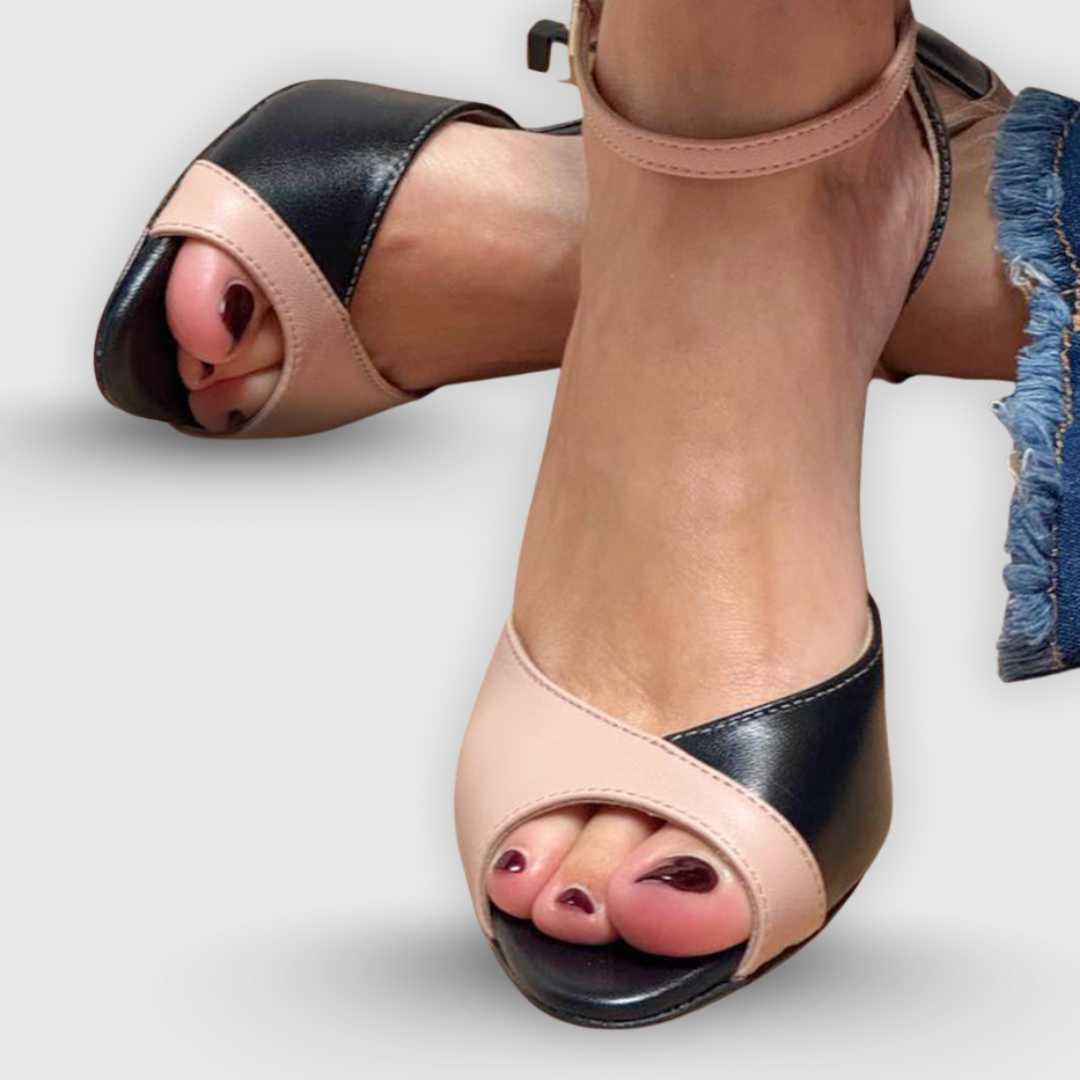 Leara | Bequeme High Heels mit Riemchen