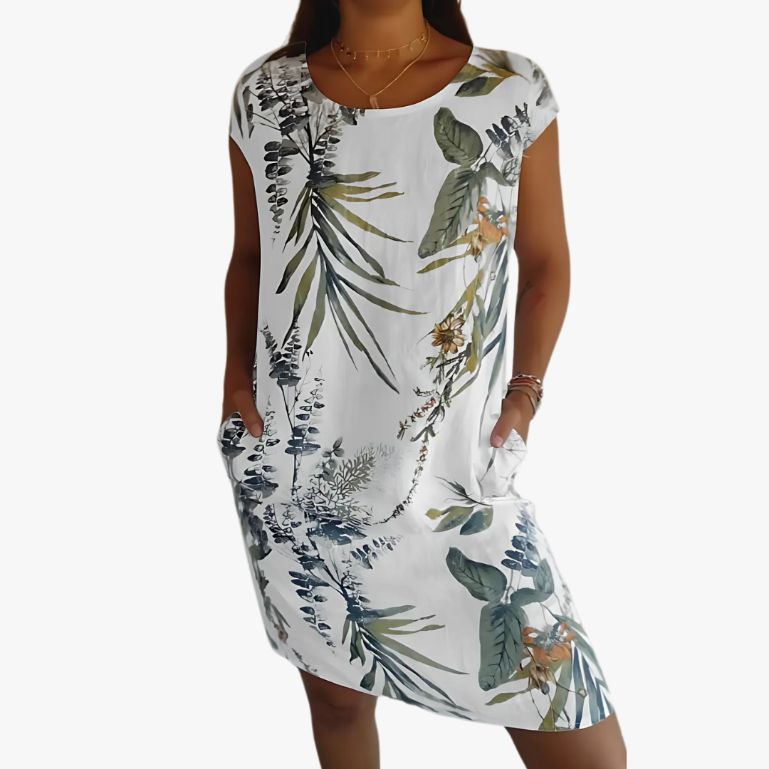 Mirella | Veganes Kleid mit organischem Baumwoll-Leinen-Mix