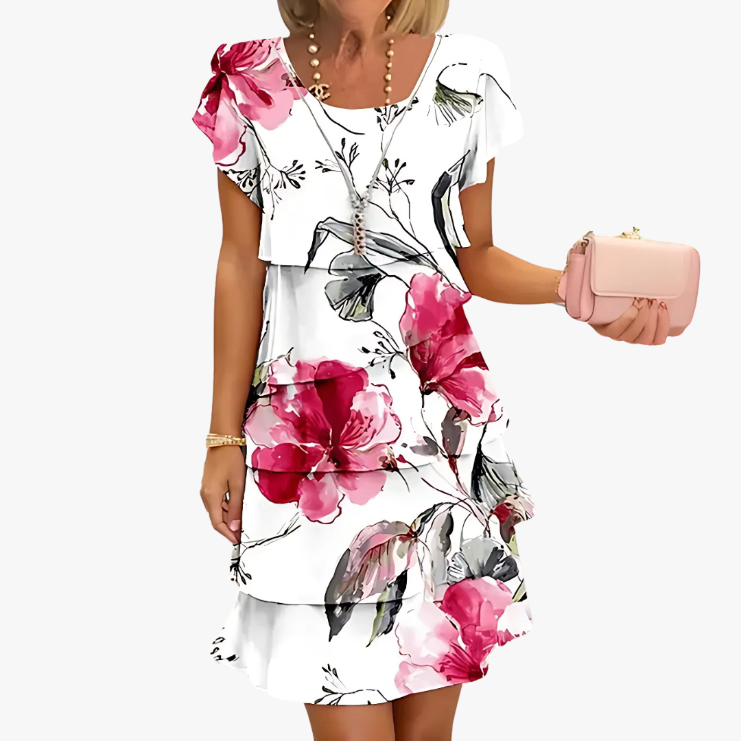 Emilia | Elegantes Maxikleid mit Blumendruck