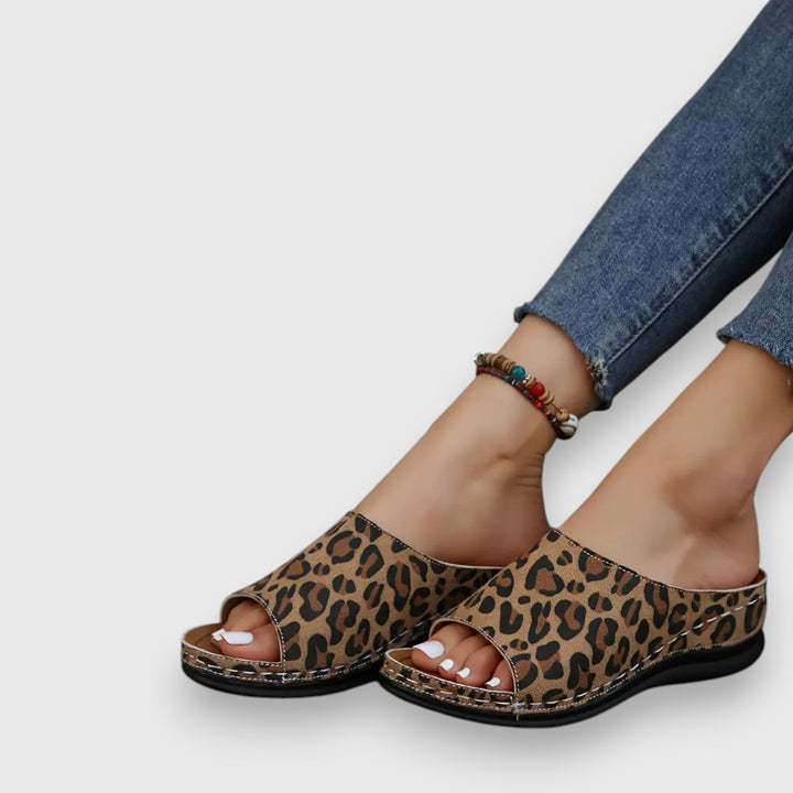 Tina – Leopard Sandalen