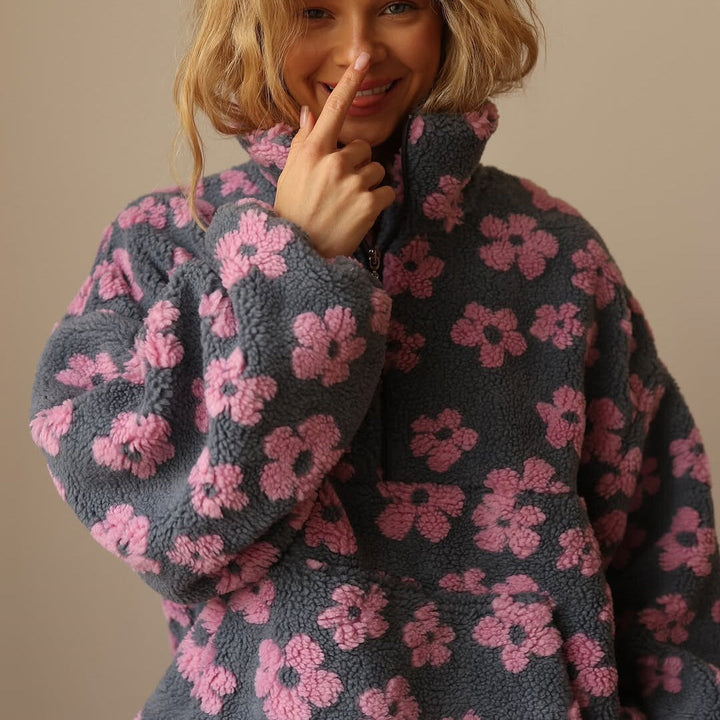Daisy | Fleece-Hoodie mit langen Ärmeln