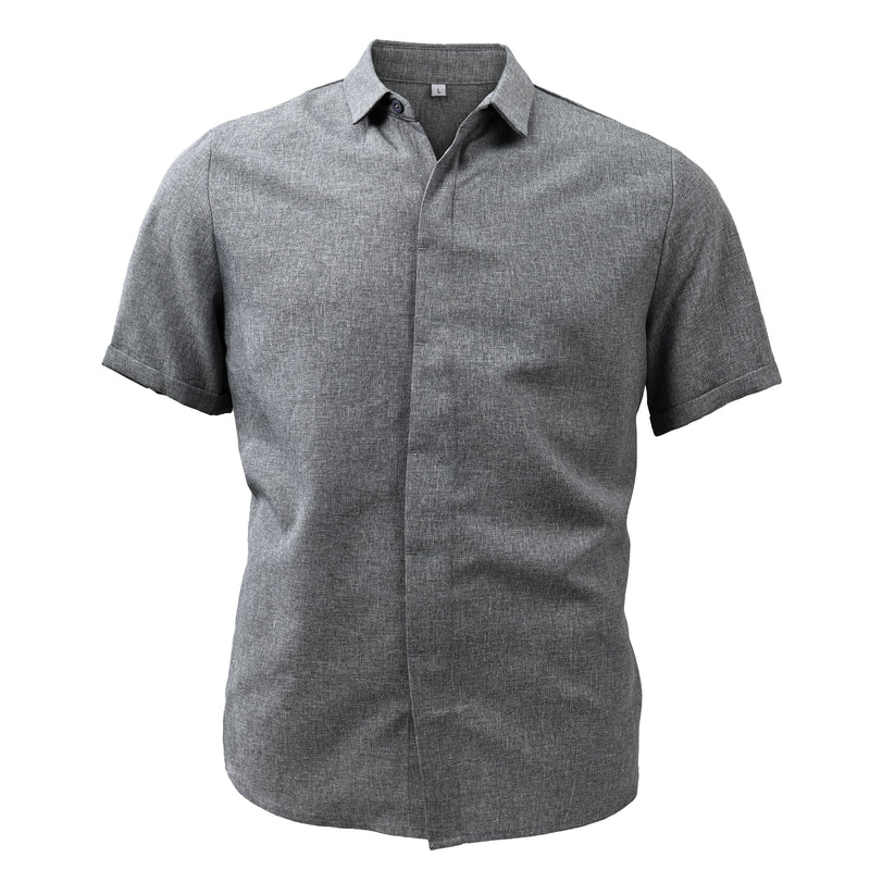 Herren Sommer-Leinenhemd mit Kurzarm