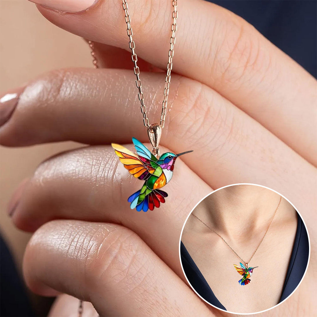 Aurora | Halskette mit handgefertigtem Kolibri-Design