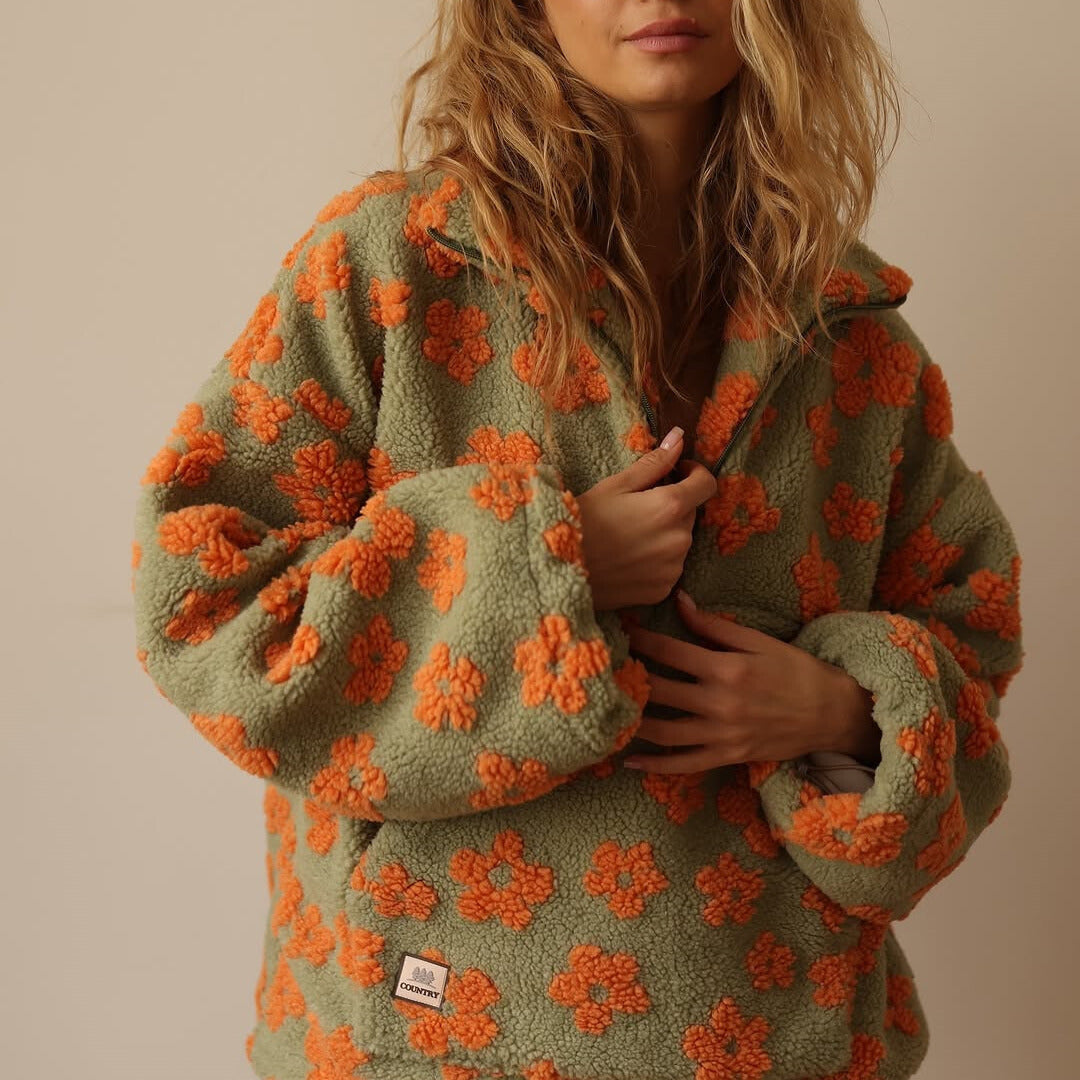 Daisy | Fleece-Hoodie mit langen Ärmeln