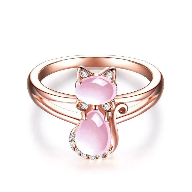 Cat Ring in Rose Gold | Rose Gold 16k
