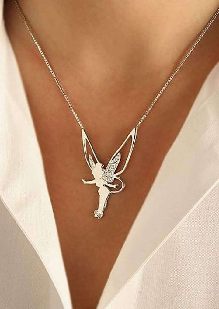 Lucky Fairy Necklace | White Gold 16k