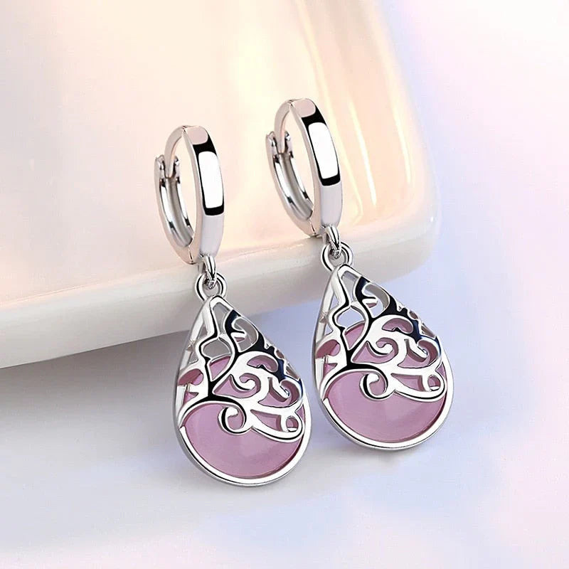 Exquisite Tree of Life Earrings | White Gold 18k