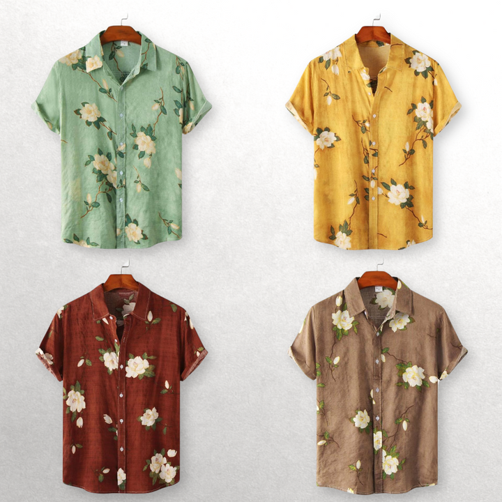 Island Time Short-Sleeve Button-Up Shirt