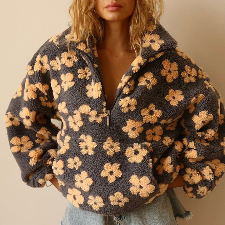 Daisy | Fleece-Hoodie mit langen Ärmeln