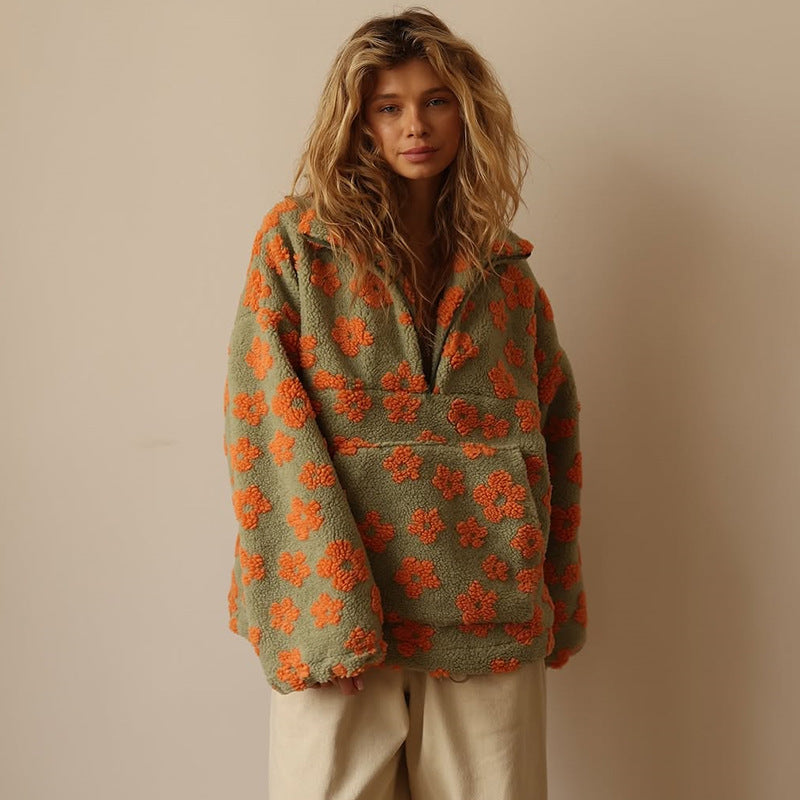 Daisy | Fleece-Hoodie mit langen Ärmeln