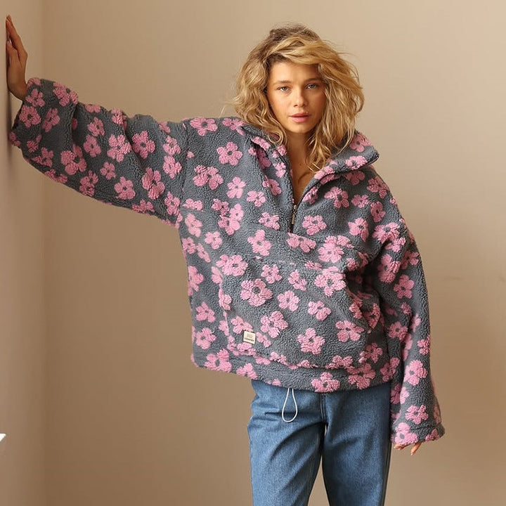Daisy | Fleece-Hoodie mit langen Ärmeln