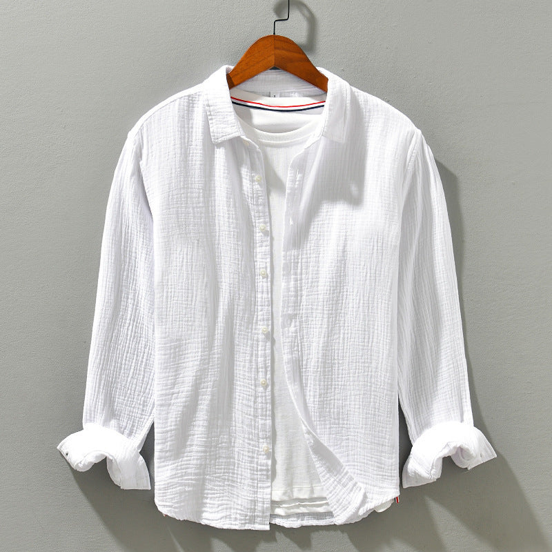 Monterey Gauze Cotton Button-Up Shirt
