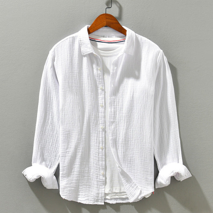 Monterey Gauze Cotton Button-Up Shirt