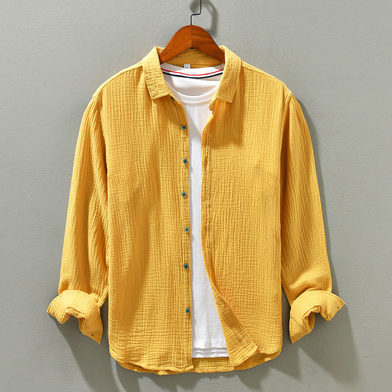 Monterey Gauze Cotton Button-Up Shirt