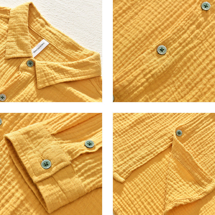 Monterey Gauze Cotton Button-Up Shirt