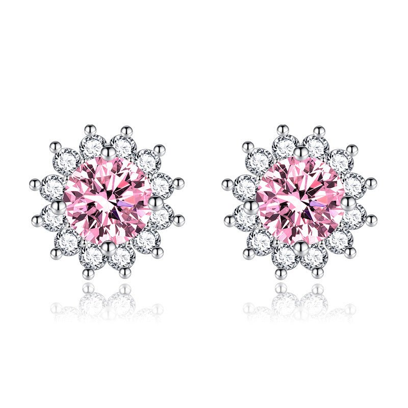 Sunlit Muse Ohrringe Pink | Weißgold