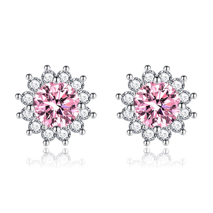 Sunlit Muse Ohrringe Pink | Weißgold