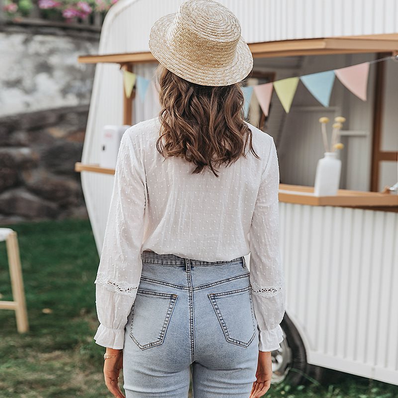 Miriam | Bestickte Bluse mit langen Ärmeln