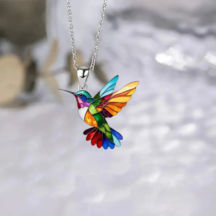 Aurora | Halskette mit handgefertigtem Kolibri-Design