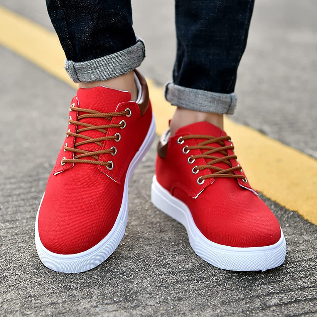 Herren Canvas Sneaker mit Schnürung und rutschfester Sohle