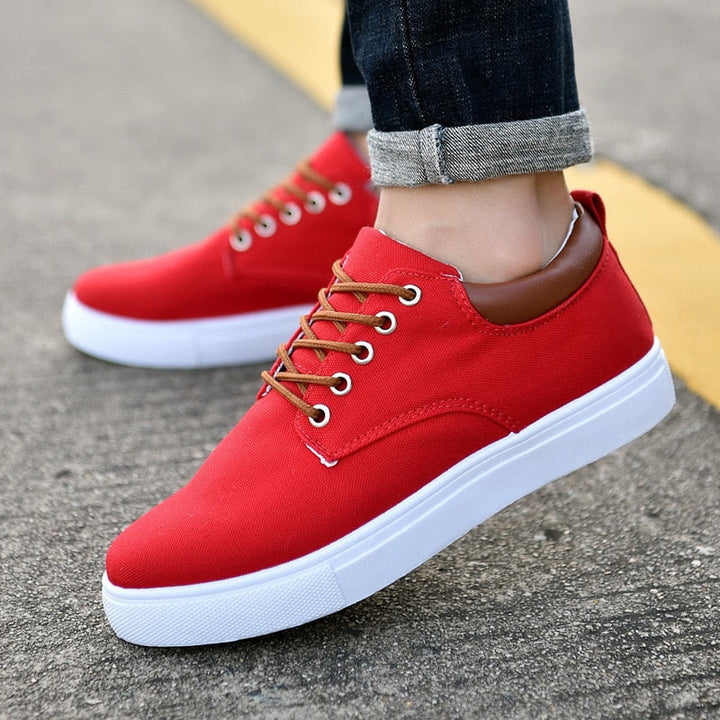 Herren Canvas Sneaker mit Schnürung und rutschfester Sohle