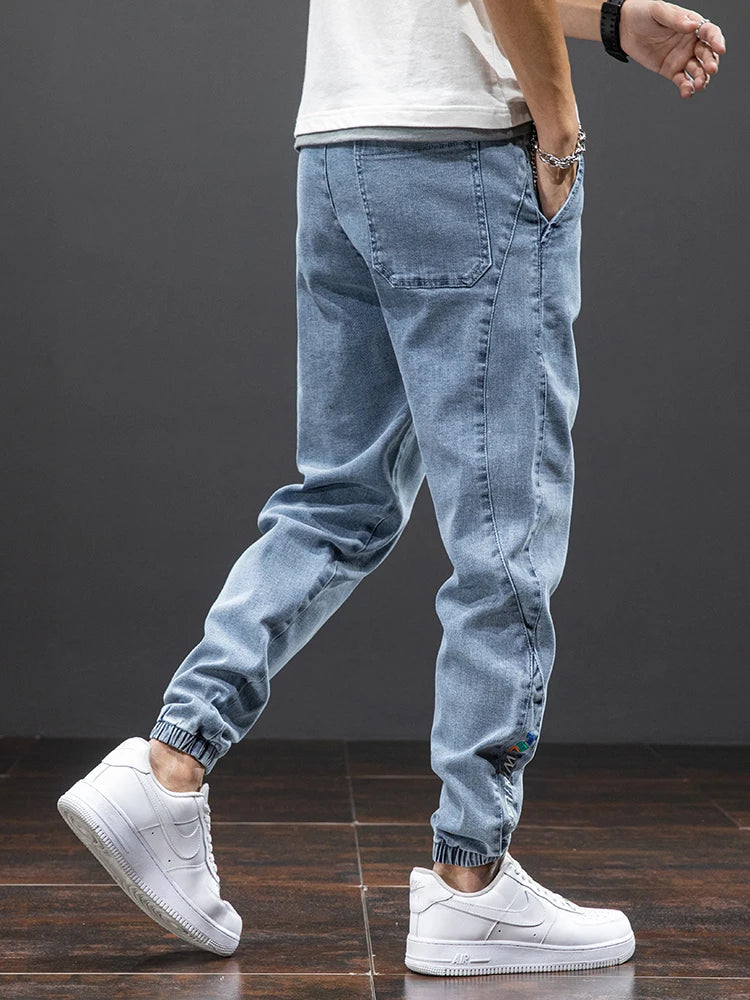 Herren Jogger Jeans | Bequeme Denim-Jogginghose mit Kordelzug