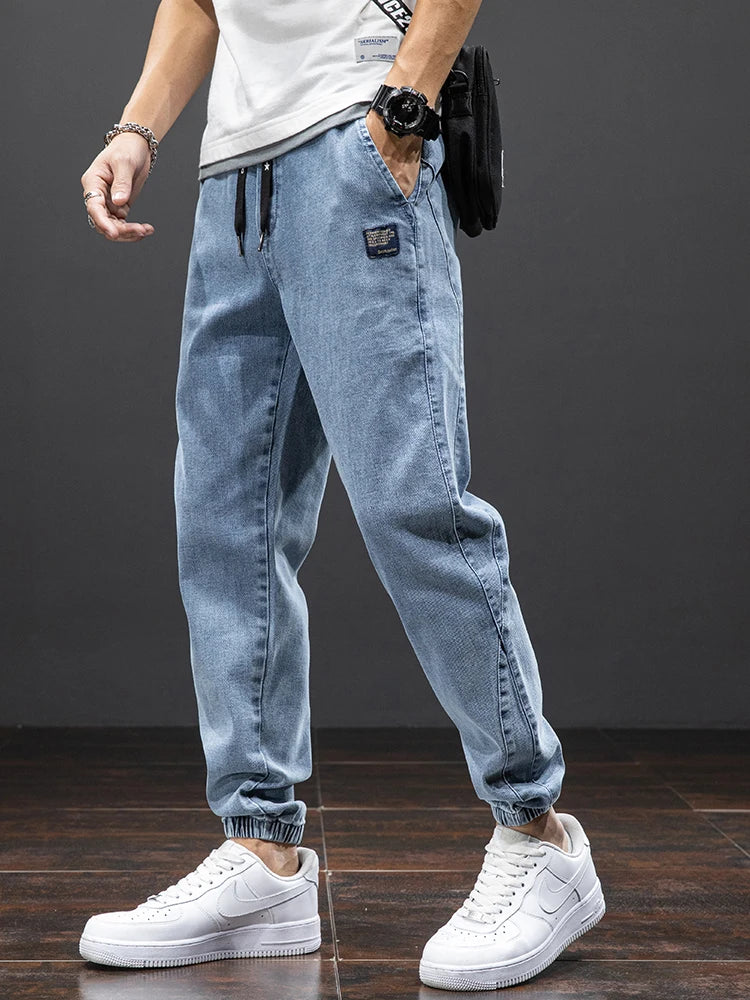 Herren Jogger Jeans | Bequeme Denim-Jogginghose mit Kordelzug