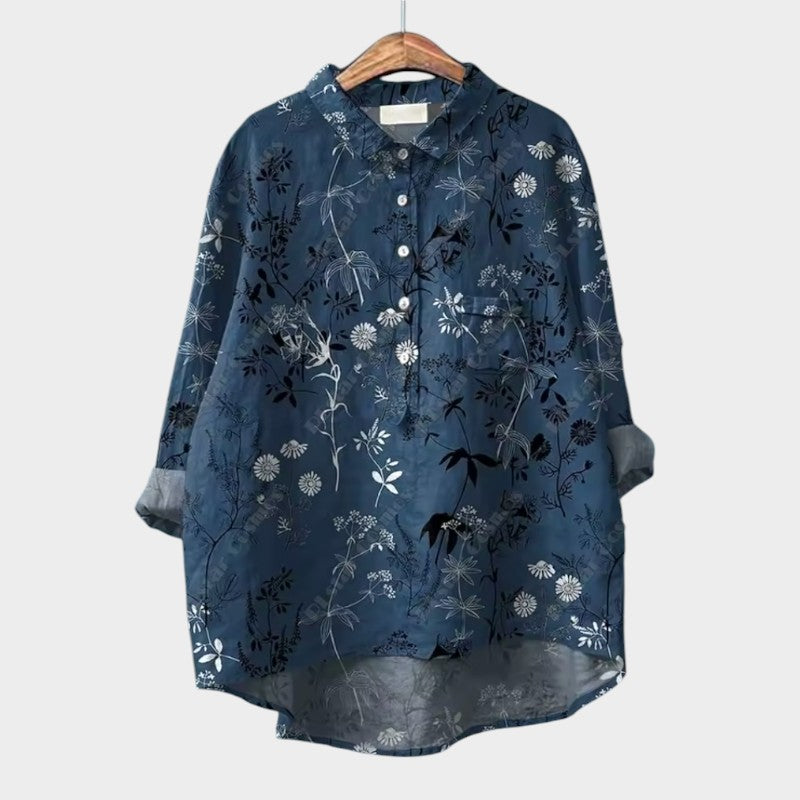 Nerina | Premium Bluse Nachtgarten