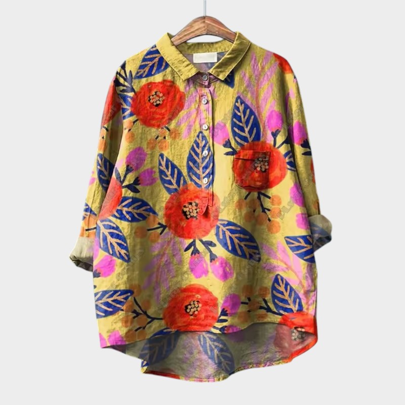 Lelia | Premium Bluse Mohnzauber