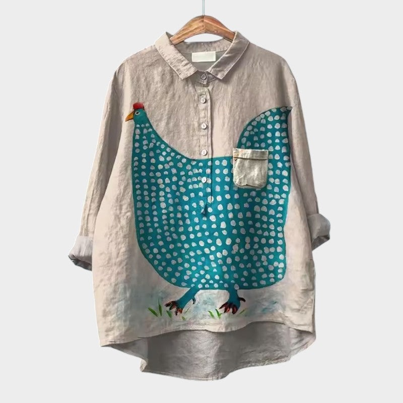 Ebe | Premium Bluse Hühnerlaune
