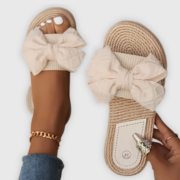 Grace | Naturfaser-Sandalen mit femininer Schleife