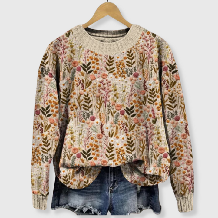 Deanna | Bequemer Floraler Pullover