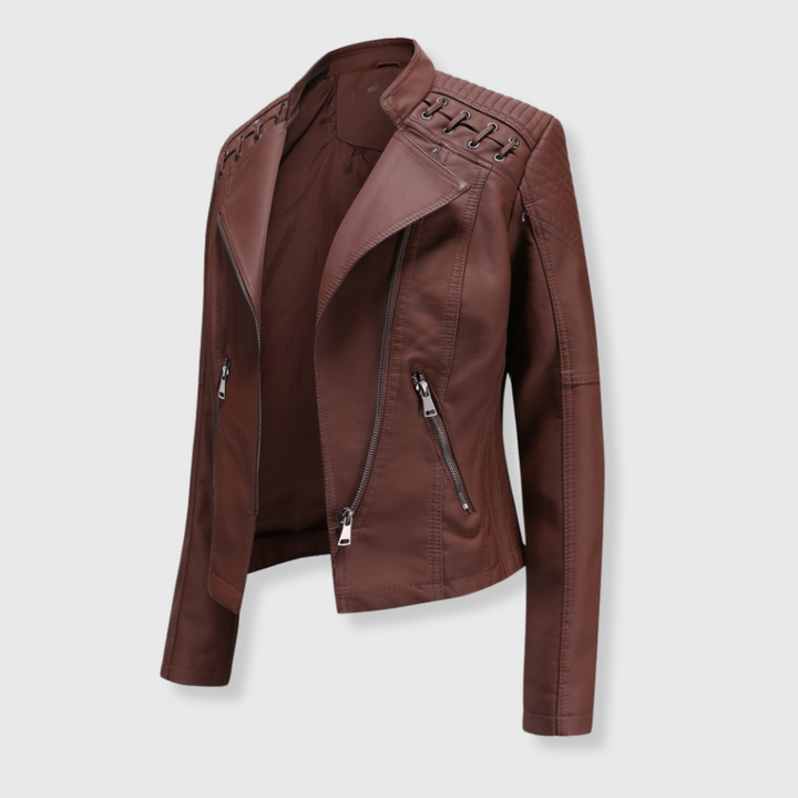 Vera | Kurze Biker-Lederjacke